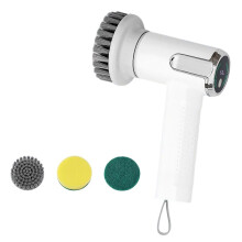 Cepillo de Limpieza Eléctrico Giratorio para Baño, Cepillo de Limpieza Inalámbrico con 3 Cabezales Reemplazables