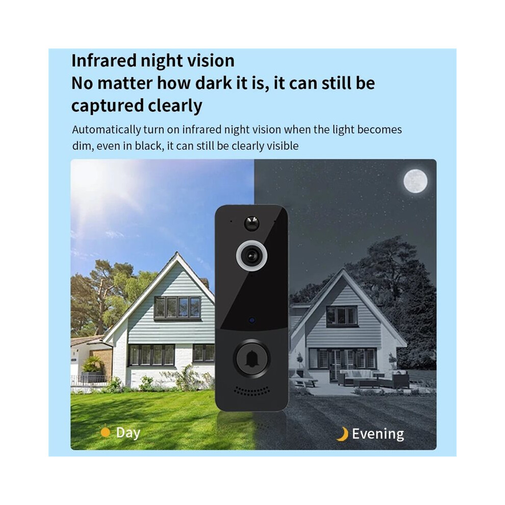 Wireless Video Doorbell 1080P Hd Outdoor Monitor Motion Detection Night Vision Waterproof With 2.4Ghz Wifi Intercom 6034163739488