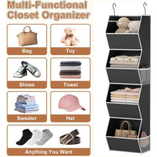 Organizers and Storage Hanging with Mesh Pocket for Clothes, Closet Hanging Organizers and Storage for Fabric Wardrobe