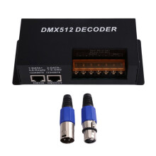 Led RGBW Strip DMX512 Decoder DC12V 24V Input 5A 4 Channel 480W Output Led RGBW Strip PWM DMX512 Slave Controller