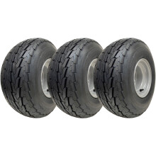 18.5x8.50-8 Trailer Tyre, Wheel 100mm PCD Wanda Road Legal 425kg Load (Set of 3)