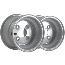 5.50x8 Steel Wheel Rims 4 stud 4" PCD 66.7mm Centre Hole 357kgs Load (Set of 2)
