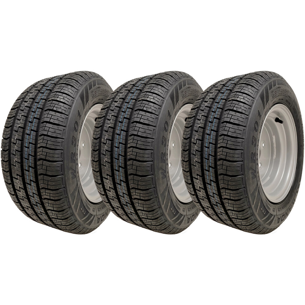 Parnells 195/55R10c Wanda Wr301 Trailer Wheels 4 X 100 Pcd High Speed 750Kgs (Set Of 3)