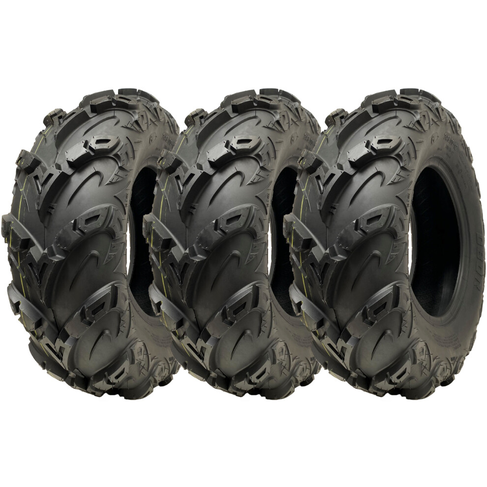 Parnells 24X8.00-12 Atv Quad Tyre Obor Mudsling Wu05 Tubeless Road Legal 217Kg (Set Of 3)
