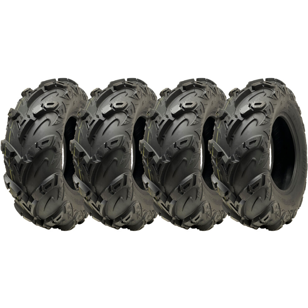 Parnells 24X8.00-12 Atv Quad Tyre Obor Mudsling Wu05 Tubeless Road Legal 217Kg (Set Of 4)
