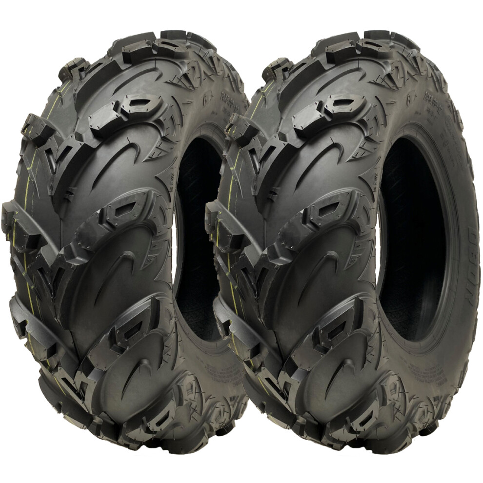 Parnells 24X8.00-12 Atv Quad Tyre Obor Mudsling Wu05 Tubeless Road Legal 217Kg (Set Of 2)