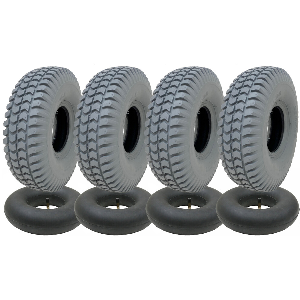 Wanda Grey 260X85 Mobility Scooter Tyre & Tube Set 3.00X4 Tire P6023 Tread (Set Of 4)