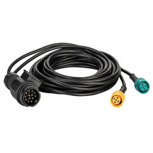 European Style 13 Pin to 5-Pin Plug Wiring Harness, 12V 5m Long Ideal for Motorhome & Car Trailer