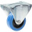 Parnells 80mm fixed castor with blue elastic rubber on nylon centre wheel 1