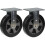 Parnells 200mm 8" castor black rubber fixed strong 900kg capacity, set of 2 1