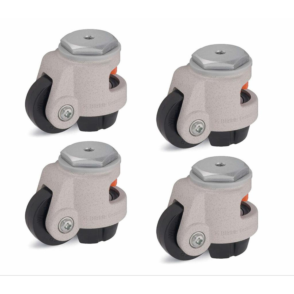 Set Of 4 - Levelling Castor 45Mm Wheel Blickle Castor 180Kg Capacity Hrig-Poa 45 5060462563654