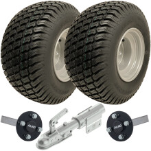 18x8.50-8 ATV Trailer Kit P332 Wheels ALKO Hub & Stub Axles Swivel Hitch 750kgs
