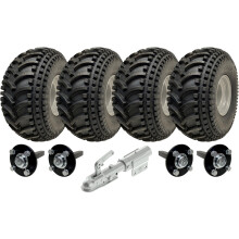 22x11.00-8 Twin Axle ATV Trailer Kit Wheels, Axles & Swivel Hitch Capacity 620kg