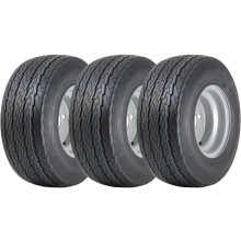 16.5x6.50-8 Trailer Tyres Wheel Assembly 4 Inch PCD Road Legal 355kgs (Set of 3)