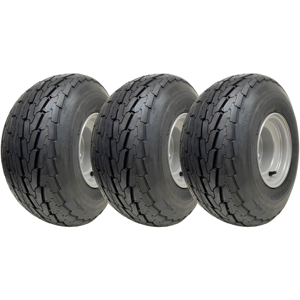Parnells 18.5X8.50-8 Trailer Tyre & Wheel Assembly 4X4” Pcd Road Legal 425Kgs (Set Of 3)