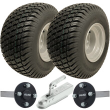 18x8.50-8 ATV Trailer Kit Wanda P332 Grass Wheels ALKO Stub Axles + Hitch 750kgs