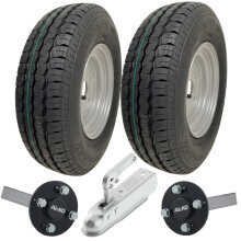 145R10C Trailer Kit High Speed Road Legal Wanda Wheels, ALKO Axles & Hitch 750kg