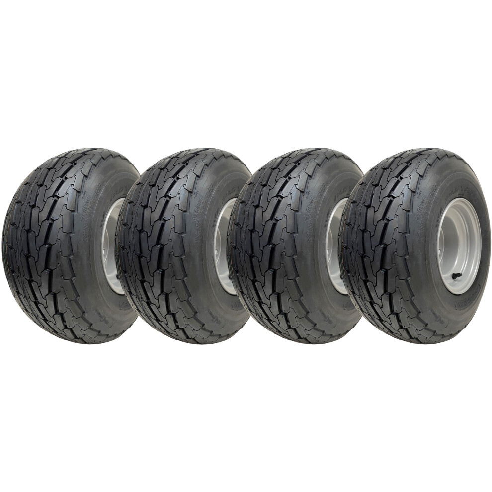 18.5X8.50-8 Trailer Tyre & Wheel Assembly 4X4â Pcd Road Legal 425Kgs (Set Of 4) 5056116809735