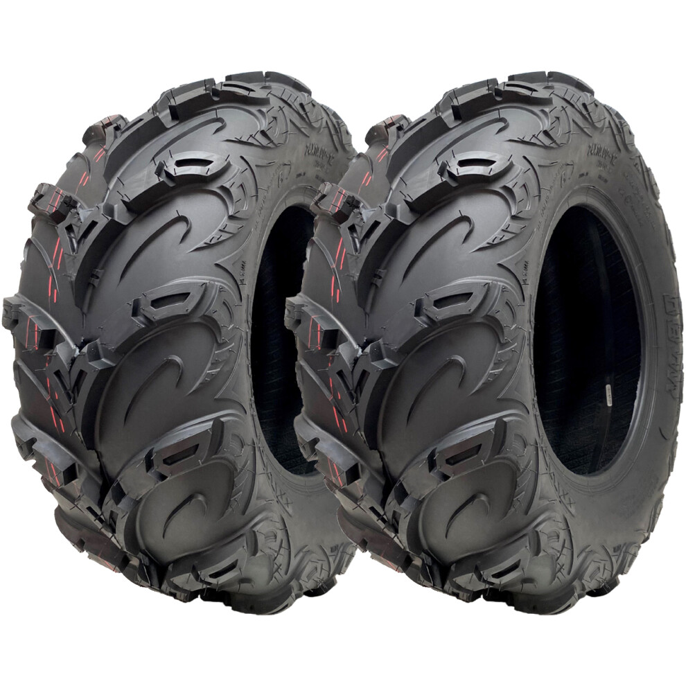 Parnells 24X10.00-12 Atv Quad Tyres Obor Mudsling Tubeless Road Legal 267Kgs (Set Of 2)