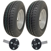 145R10 Trailer Kit High Speed Road Legal Journey Wheels ALKO Stub Axles 750kgs