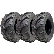 24x10.00-12 ATV Quad Tyres OBOR Mudsling Tubeless Road Legal 267kgs (Set of 3)