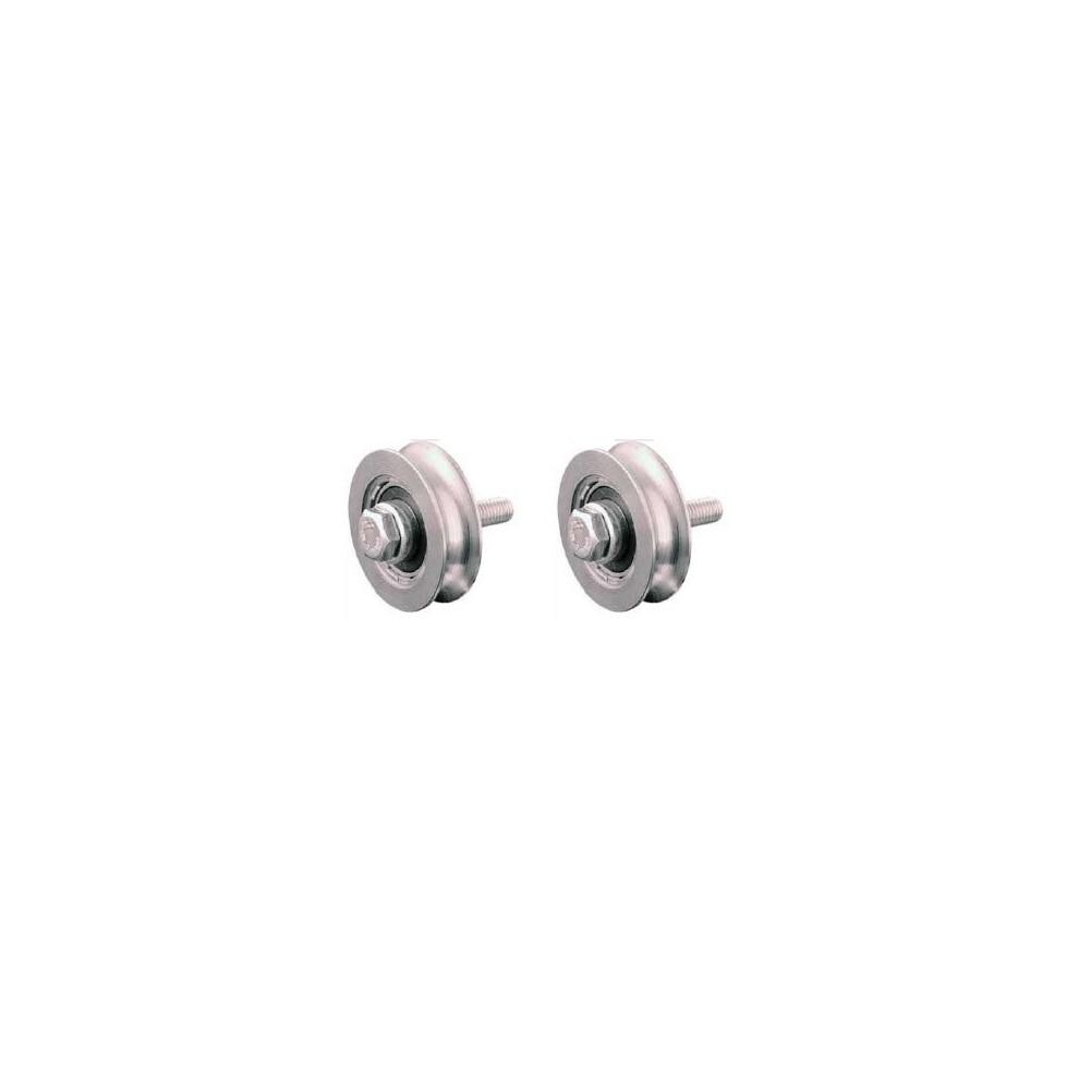 80Mm Round Groove Wheel With 2 Ball Bearing - Set Of 2 5056116825735