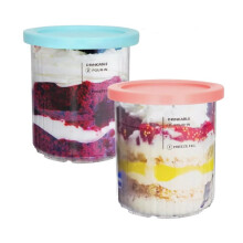 Creami Pints and Lids for Creamy Icecream Containers Cups Jars Tubs Canisters Set for NC501 NC500