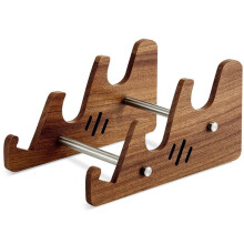 Keyboard Display Stand, 3-Tiers Wooden Stand Holder for Desk Keyboards Display Shelf Tray for Computer Tablet Picture