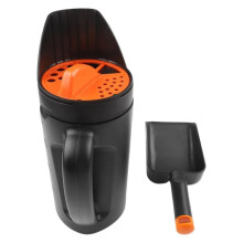 Multifunctional Garden Spreader and Salt Spreader for Lawn Vegetable Planting Snow Ice Melting Ergonomic with A Shovel