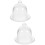 2Pcs Glass Cake Holder with Dome Elegant Covered Dessert Plate 6