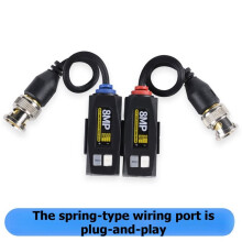 1Par 8MP BNC Video Balun Connector Transmission Twisted Transmitter CCTV Kabel Stöd HD 8MP AHD/CVI/TVI Kamera