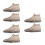 3Pairs Grey Waterproof Silicone Shoe Covers Antislip Rain Boot Covers 4