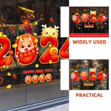 1Sheet Multi PVC Chinese New Year Dragon Window Cling Party Decoration