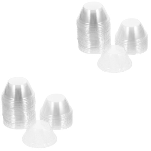 200Pcs Transparent Garden Plant Dome Cover Durable Plastic Protector 1