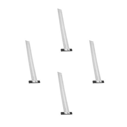4Pcs Multifunctional Stainless Steel Woodworking Angle Measuring Ruler 2