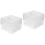 2Pcs Transparent Plastic Photo Organizer Box Card Storage Case 3