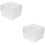 2Pcs Transparent Plastic Photo Organizer Box Card Storage Case 5