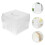 2Pcs Transparent Plastic Photo Organizer Box Card Storage Case 8