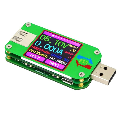 UM24 USB LCD Display Voltmeter Ammeter Battery Charge Voltage Current Meter Multimeter Cable Measure Tester