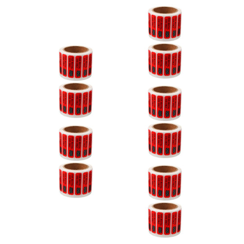 10Rouleaux Stickers Prank Rouge Use Only Imperméables Adhésifs 1
