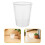 1Clear PP Bathroom Trash Can Round Minimalist Garbage Container Bin 5