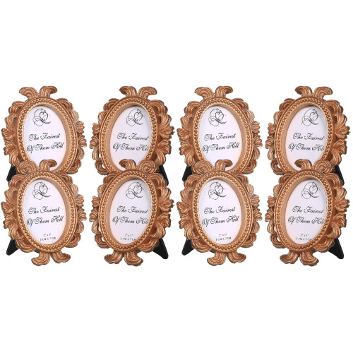 8Pcs Vintage Multi Small Photo Frames Resin Mini Picture Frame Decor 1