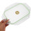2Pcs Silver Rectangular Food Bowl Lid Reusable Plastic Lunch Box Seal 7