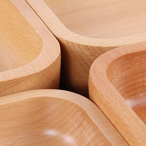 Worgeous  Eco-Friendly Square Bowl Solid Wood Salad Serving Bowls Big 2