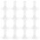 Raindrops Floral Decoration Stand Clear Round Plastic 30pack 7