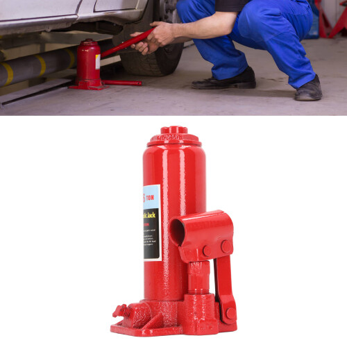 Heavy Duty Red Bottle Jack 6T
