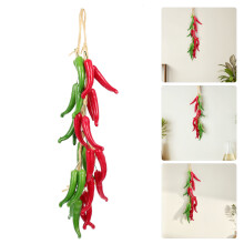 4Pcs Vibrant Artificial Chili Pepper Garland Foam Decor for Parties