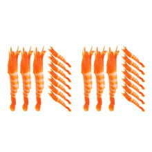 20Pièces Figurines Crevettes Faux Décorations Marines Multicolores