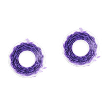 2Rouleaux Ruban Violet Polyester Feuille Décoration Cadeau DIY Chic