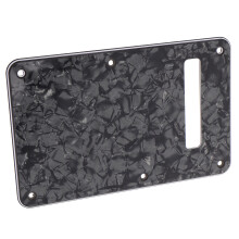 2Pcs Electric Guitar Tremolo Back Plate Protector Black Plastic Metal